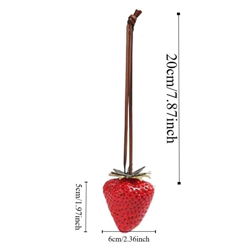 Funny Waterproof Strawberry Key Ring Elegant Alloy Versatile Bag Zpaxo