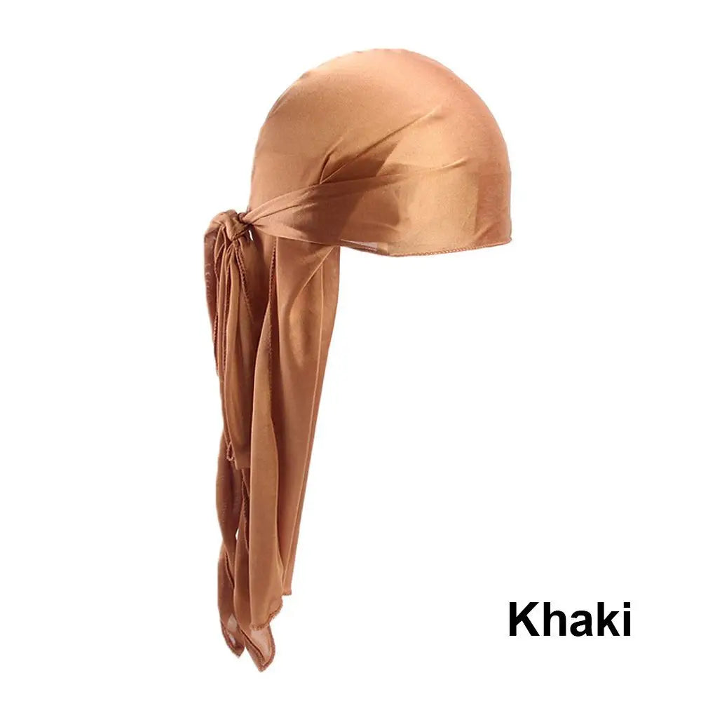 Fashion Adjustable Pre-tied Headwrap Chemo Cap Pirate Hat Bandana Zpaxo khaki