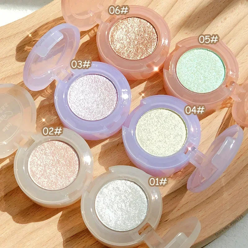 Monochrome Glitter Eyeshadow Pearlescent Highlighter Powder Makeup Zpaxo