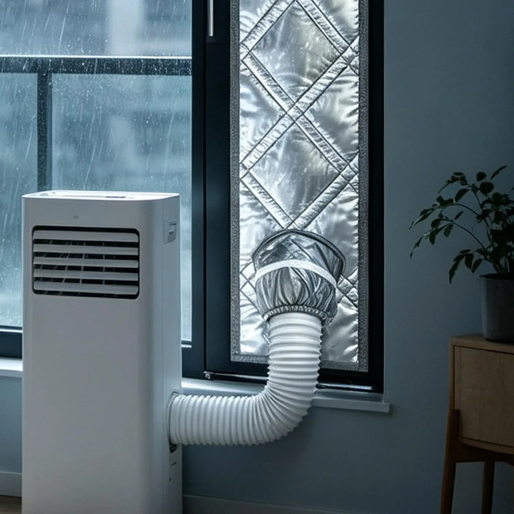 Casement Window Air Conditioner Kit 3-Layer Waterproof Thickened Cloth Dustproof Ac Unit Window Kit For Home Bedroom Living-Room Zpaxo