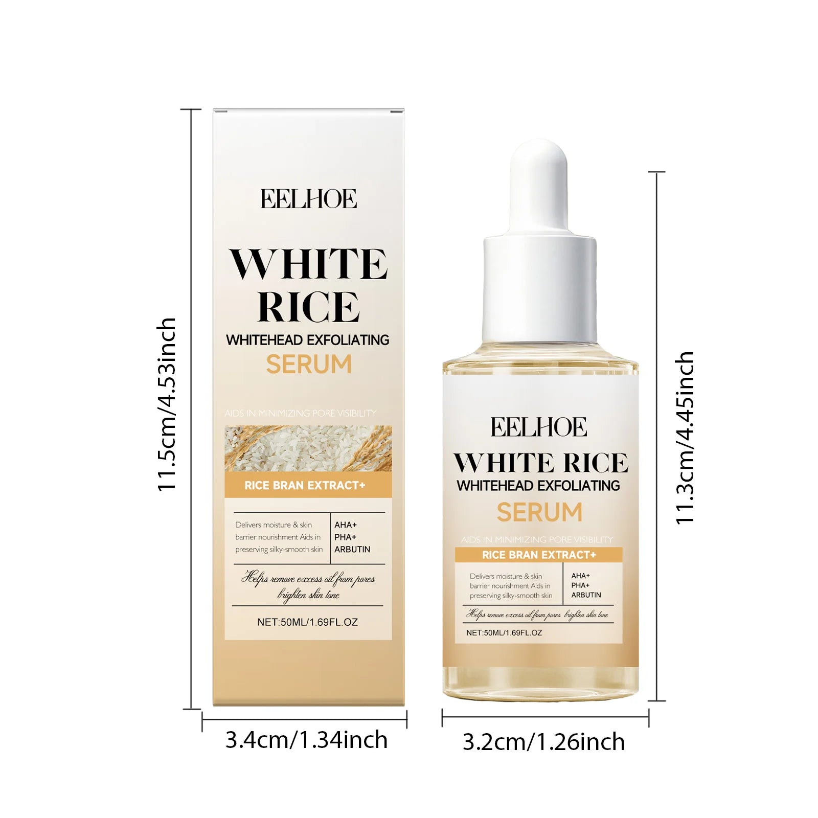 Black & White Rice Exfoliating Serum Set – BHA Niacinamide AHA Exfoliating Serum Set Zpaxo 50ml White Rice