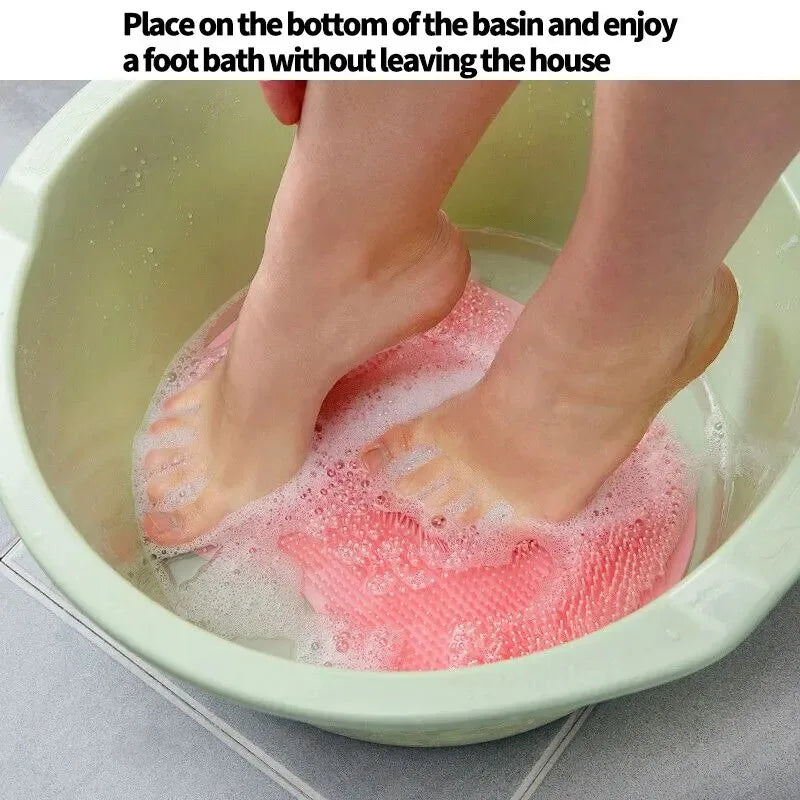 Foot Scrubbing Pad Bathroom Bath Brush Multifunctional Scrubbing Foot Massage Pad Non-slip Foot Pad Silicone Bath Brush Zpaxo