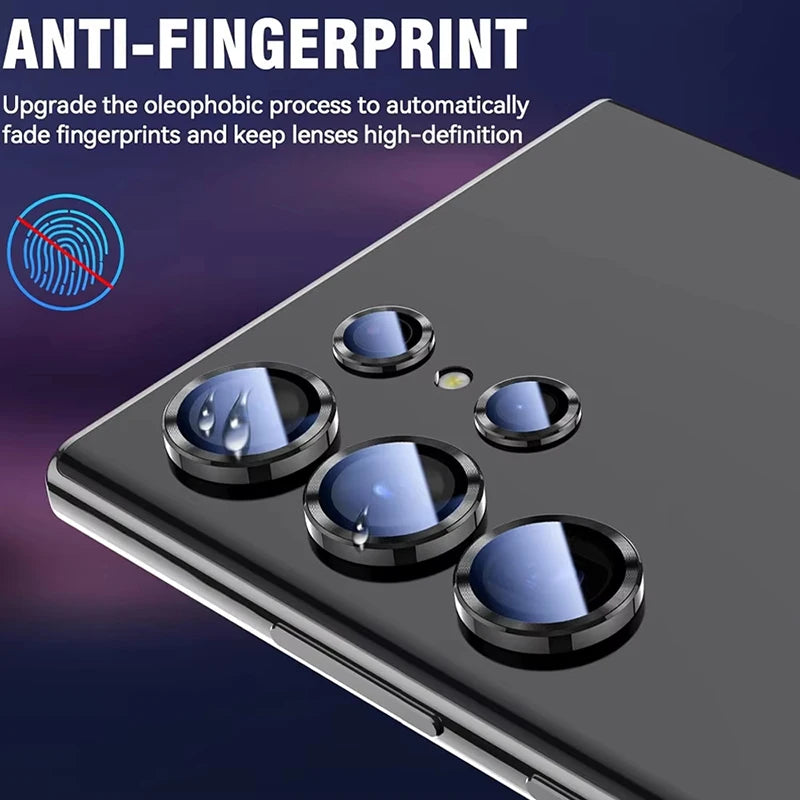 Camera Tempered Glass For Samsung Galaxy S24/S24 Plus/S24 Ultra/S24 FE/S23/S23 Plus/S23 Ultra/S23 FE Full Cover Metal Protector Zpaxo