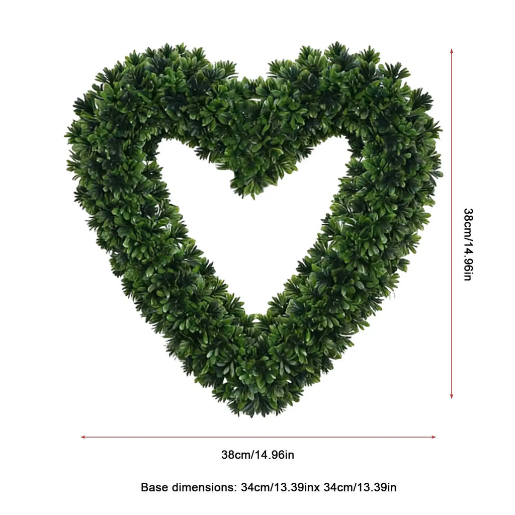 Simulation Artificial Green Leaves Wreath Plastic Greenery Yard Signs