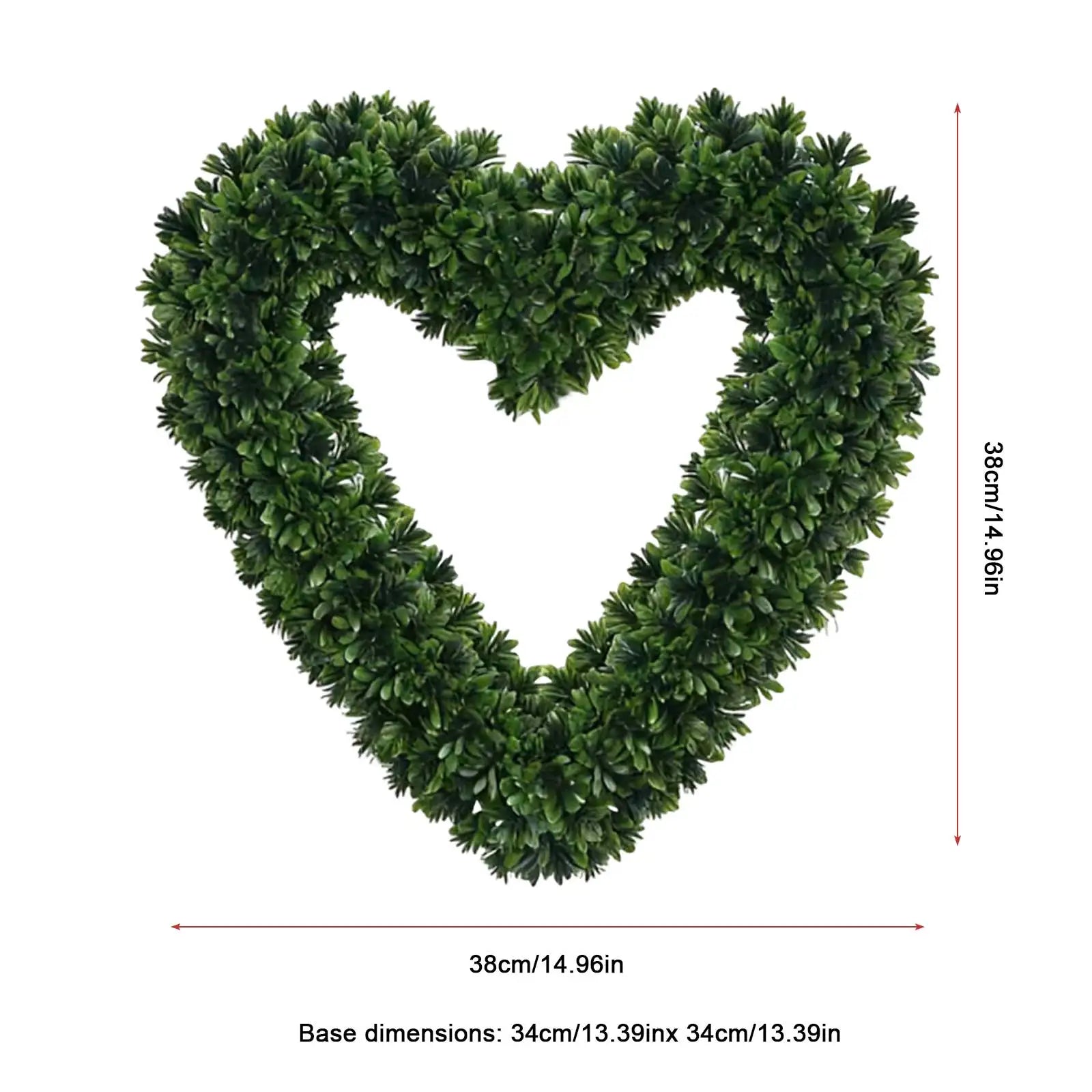 Simulation Artificial Green Leaves Wreath Plastic Greenery Yard Signs
