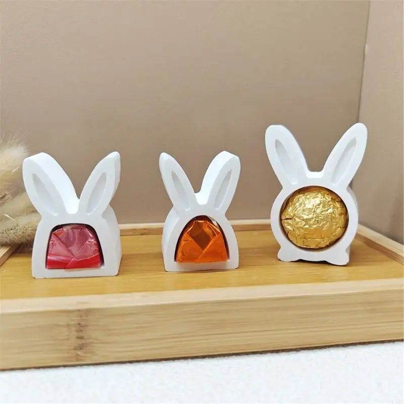 Silicone Molds Hollow Rabbits Plasters Casting Ornament Easters Baking