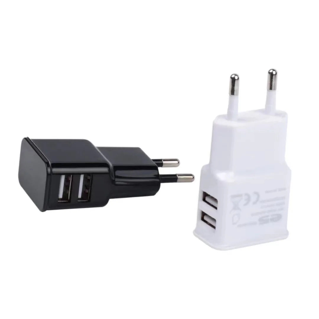 Dual USB Plug Power Supply Charger 5V Universal Fast Charging Adapter US EU Plug Travel Portable Power Adapter For iPhone Xiaomi Zpaxo