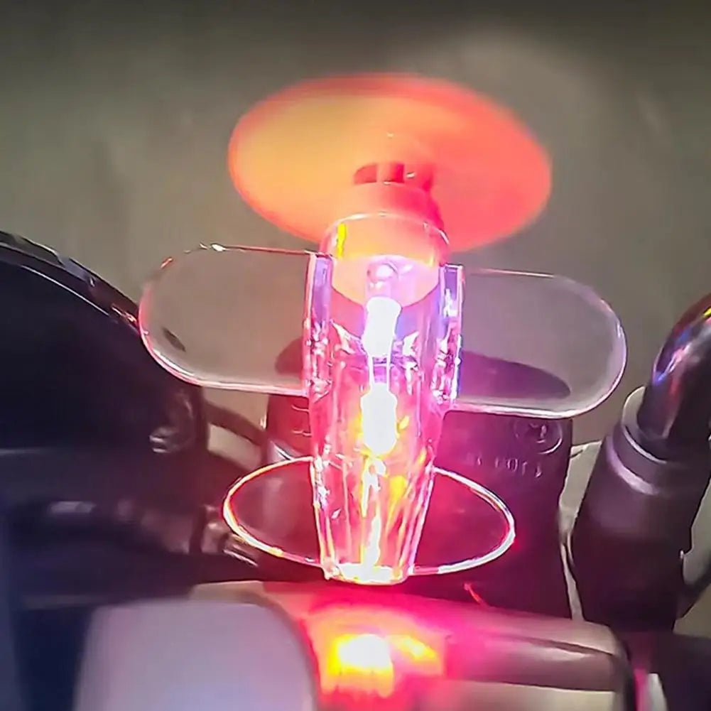 LED Colorful Lights Rotatable Airplane Wind-powered Decor Car Zpaxo