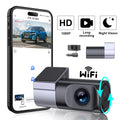 1080P Wifi Dashcam Vehicle Recorder APP Control Smart Car Dash Camera Zpaxo Black