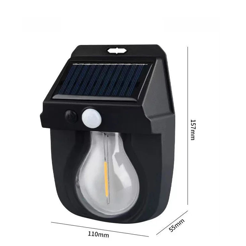 Solar Motion Sensor Outdoor Wall Light – IP55 Waterproof LED Solar Wall Light Zpaxo Type B