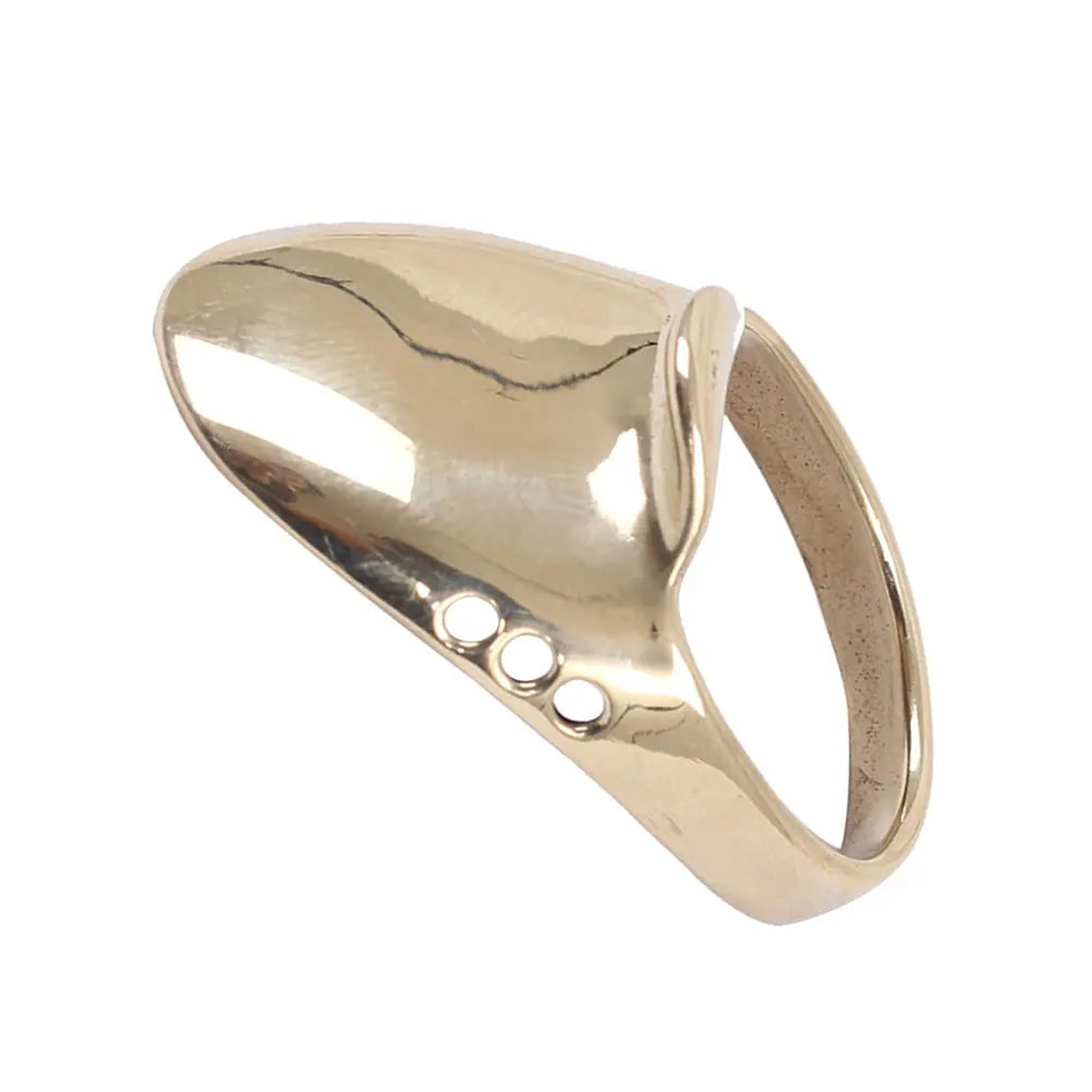 Solid Brass Archery Thumb Ring Professional Grade Traditional Bow