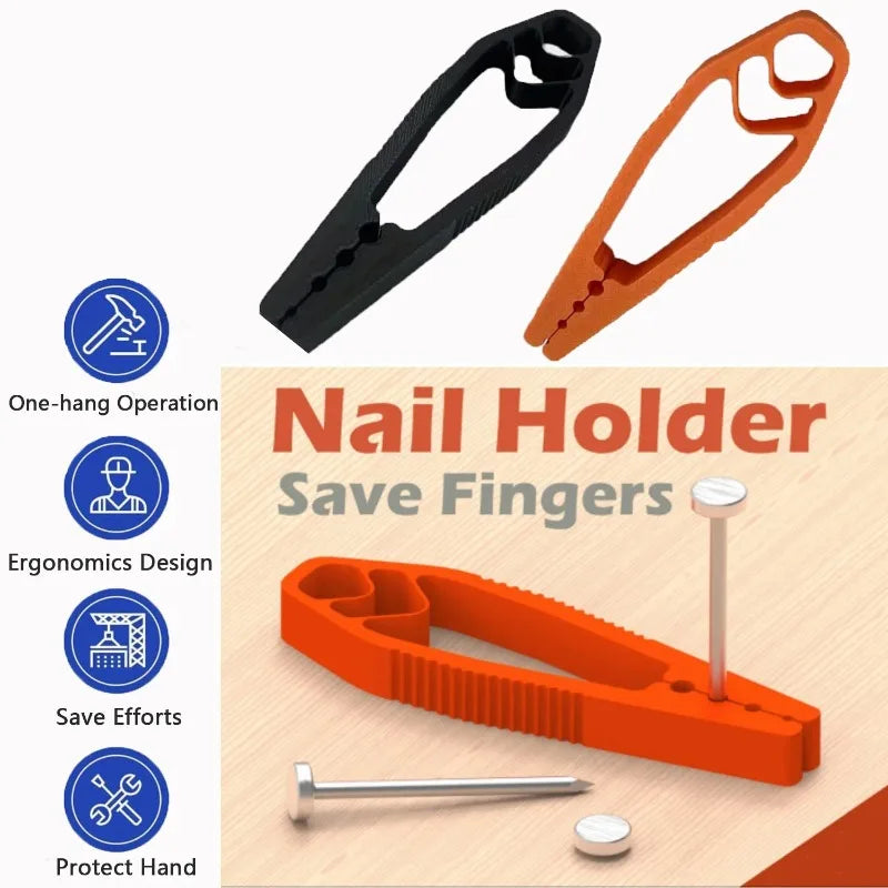 Nail Fixer Creative Tool Woodworking Nail Fixer Plastic Sliding Joint Pliers Protect Fingers for Maintenance Nail Fixing Tools Zpaxo
