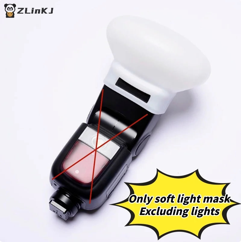 ▶1Pcs Diffuser Bounce Dome Soft Silicone Flash Cap Universal Zpaxo