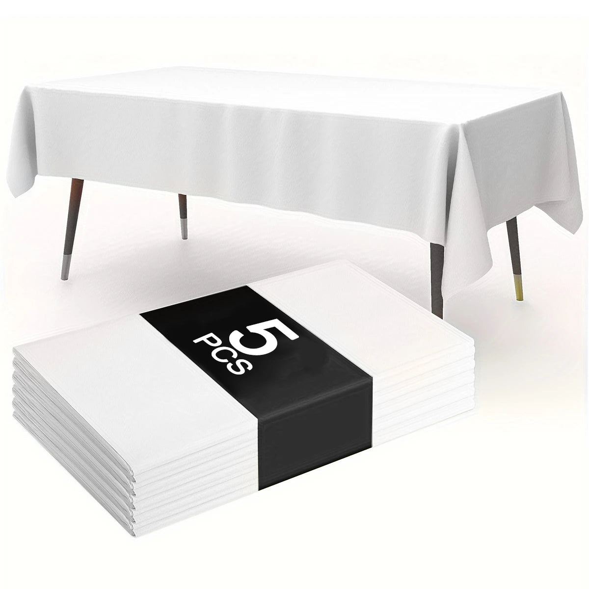 183×137cm Solid White Tablecloth Disposable Plastic Table Covers for Birthday Party Wedding Decoration Home Dinning Table Decor Zpaxo