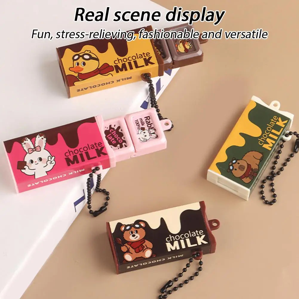 Chocolate Bar Fidget Toy Keychain – Sensory Stress Relief Fidget Sensory Toy Zpaxo