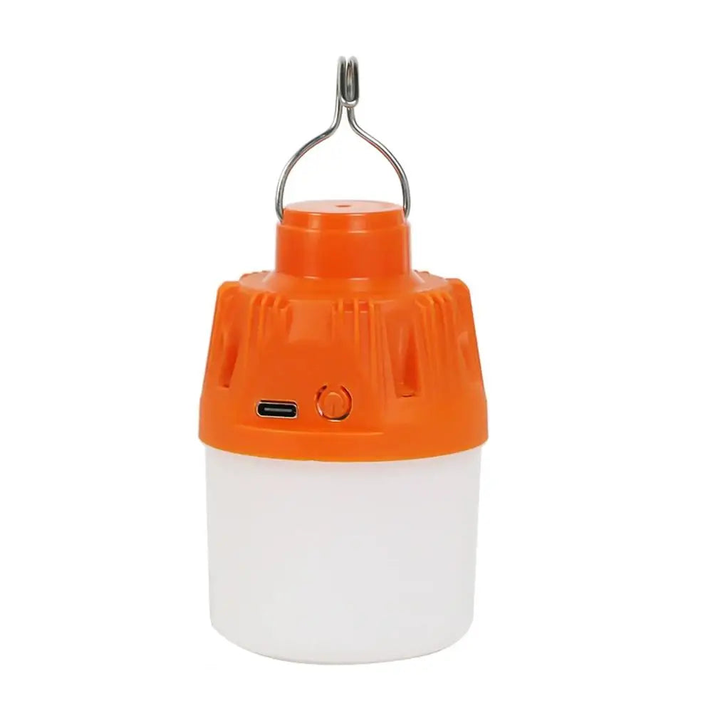 Portable USB Rechargeable LED Camping Lantern – 3 Light Modes LED Camping Lantern Zpaxo 1pc orange