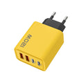tatol 120W 4-Port USB Type C Fast Wall Adapter for Quick Charge Mobile Phone - High-Speed Charging Dock for Phones Tablets Zpaxo EU Plug Yellow