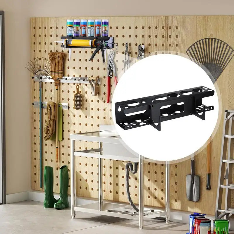Caulk Tube Holder Wall Mounted Metal Grease Rack Horizontal Base