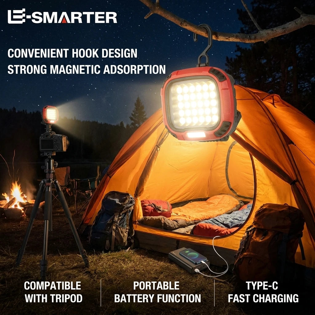 ESMARTER 30W COB Magnetic Floodlight 2000LM Rechargeable Work Light