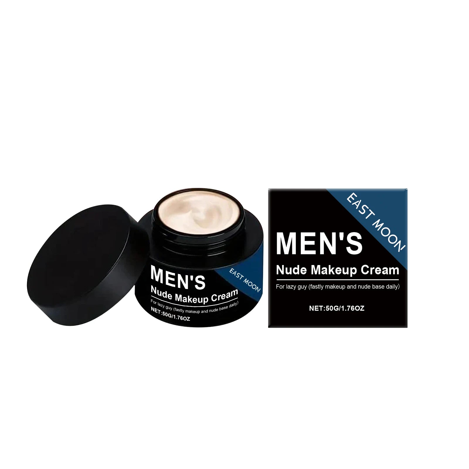 Men's BB Cream Natural Nude Tone Hydrating Cover Blemishes Sweatproof Long Lasting Oil-Free Matte Finish Nude Makeup Cream Zpaxo 50g boxed