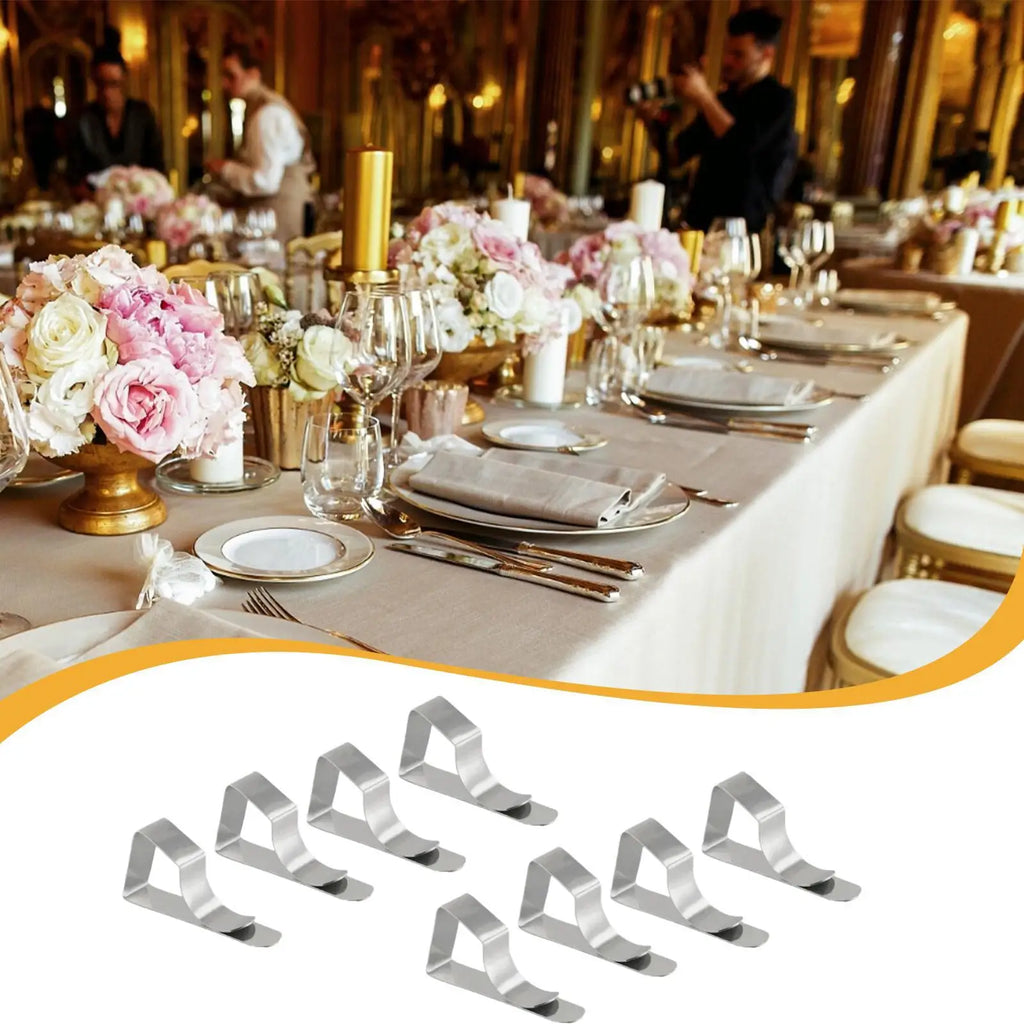 Tablecloth Clips Stainless Steel Windproof Table Cloth Holder Clamps