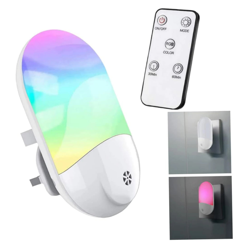Plug in Night Light, Plug in Wall with Dusk to Dawn Sensor 0.5W Warm White RGB Night Light for Kid Bedroom, Bathroom, Stair Zpaxo EU