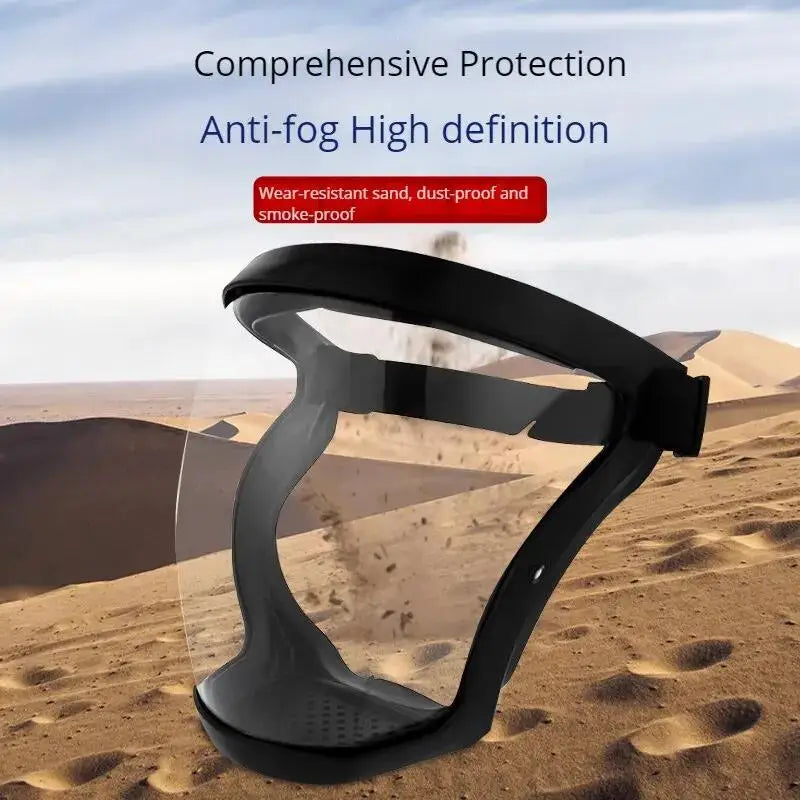 Full Face Shield Antifog Protection Cover Transparency Protective Mask With Filters For Motorcycle Cycling Dusting Mask Kitchen Zpaxo