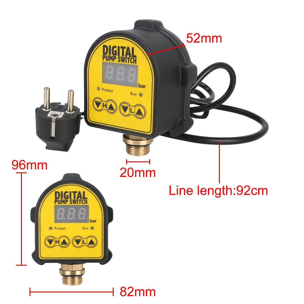 0-10 Bar 1 2'' Interface 220V Digital Automatic Air Pump Water Oil