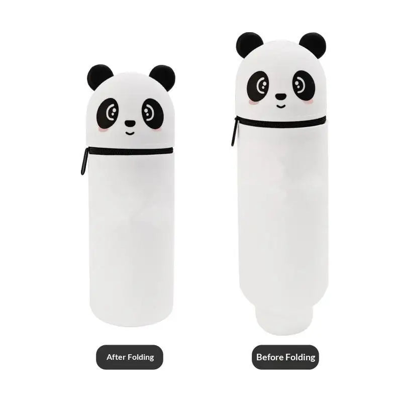 Panda Telescoping Silicone Pencil Case – High-Capacity Pen Holder