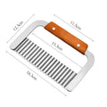 Crinkle Cut Wavy Slicer – Stainless Steel Potato & Veggie Cutter Crinkle Cut Slicer Zpaxo 1PC