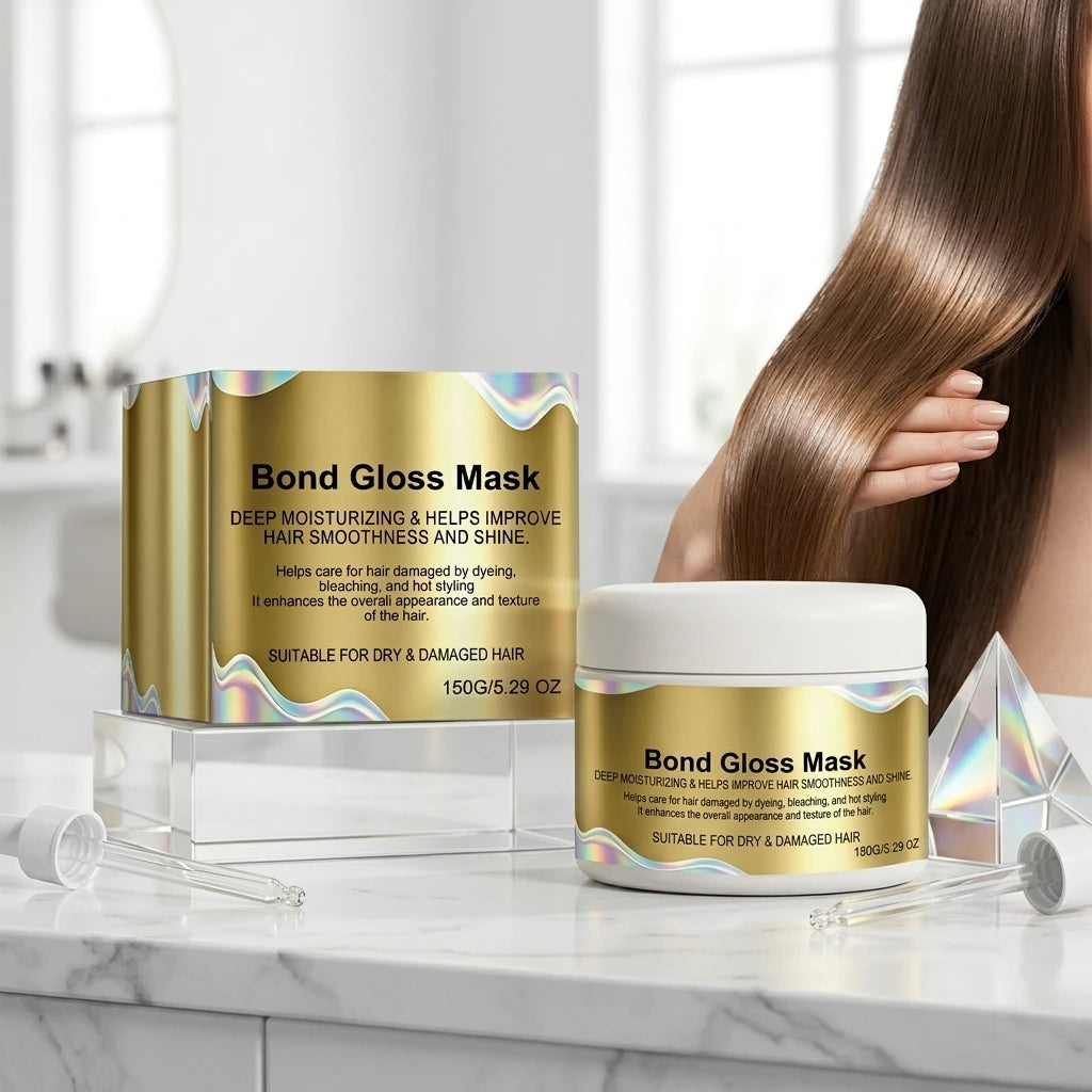 Bond Gloss Deep Conditioning Hair Mask – Keratin & Vitamin E Deep Conditioning Hair Mask Zpaxo 150g boxed