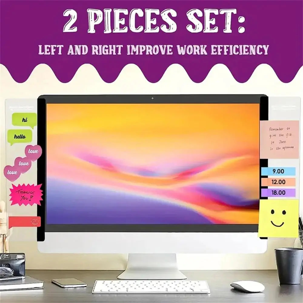 Right Left Computer Monitor Memo Board Laptop Message Office Supplies Zpaxo