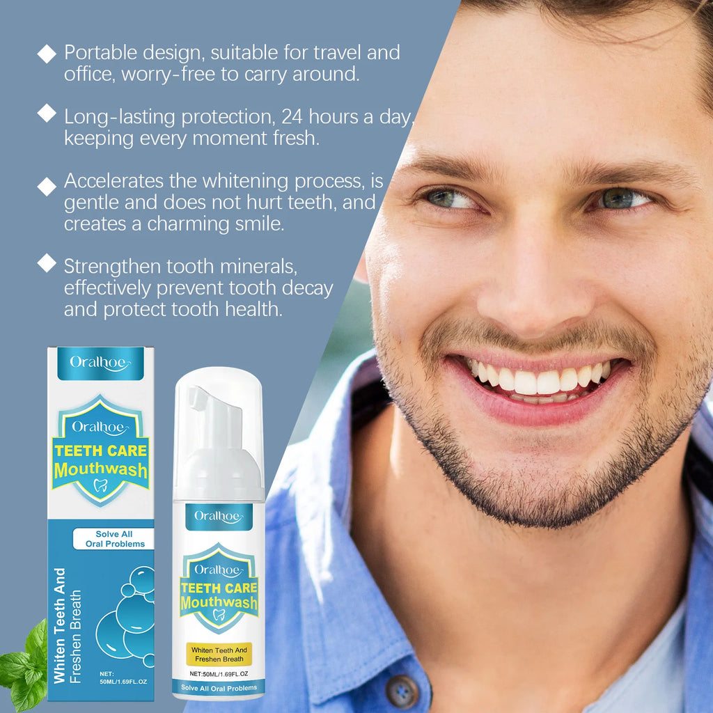 Oralhoe Teeth Whitening Foam – Minty Fresh Oral Care Mousse Teeth Whitening Foam Zpaxo