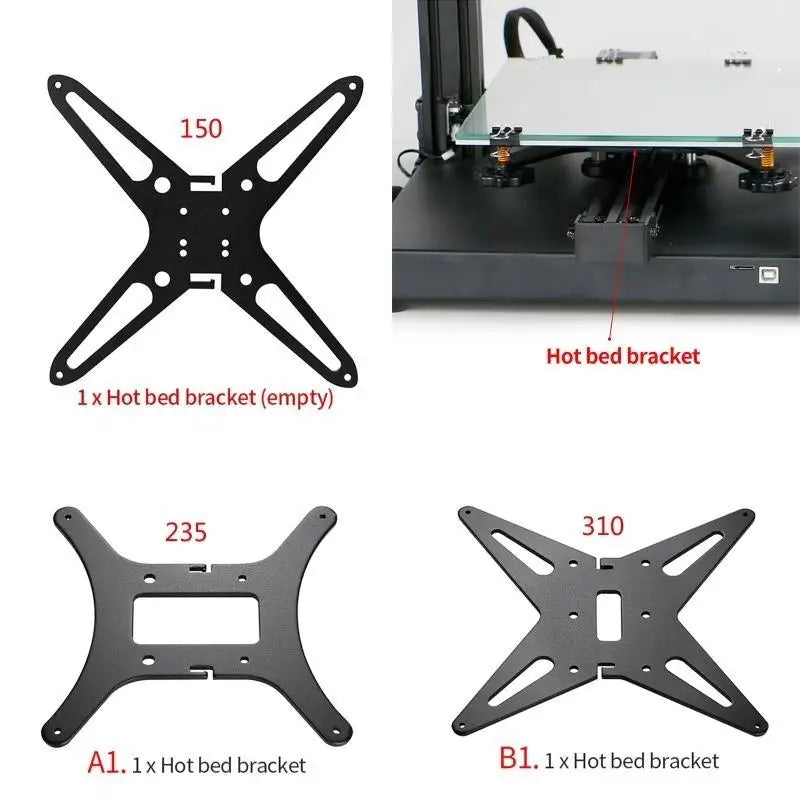 652F 3D Printer Hot Bed Stand for CR-10 Hotbed Supporter Ender-3 YAxis Carriage Heating Platform Holder Aluminum Bracket Zpaxo