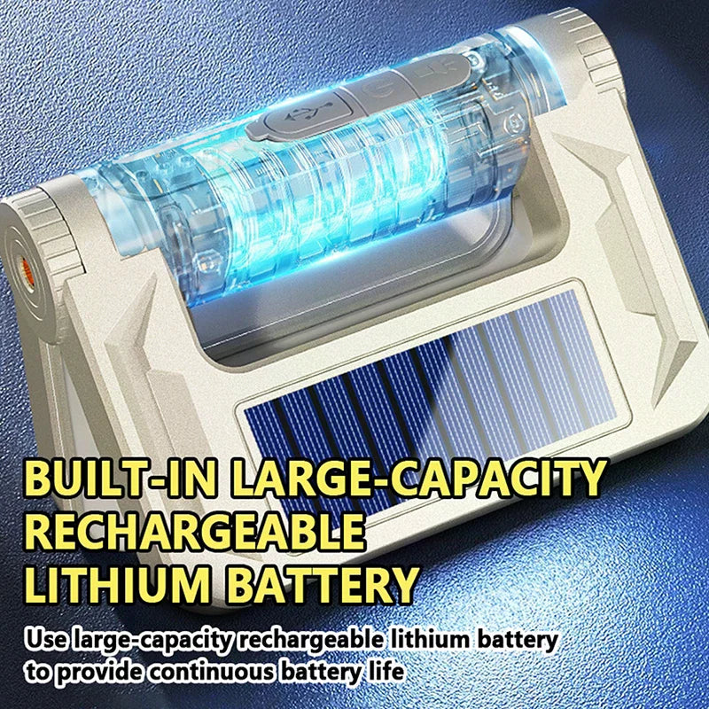 Outdoor LED Solar Camping Light 2200mAh Portable Tent Lantern Emergency Waterproof Hanging Lights Lighting Long Battery Life Zpaxo