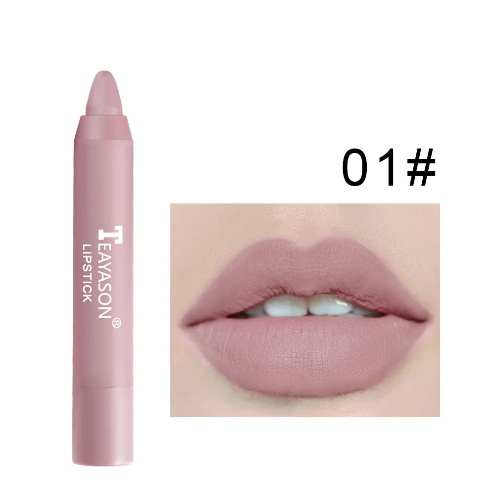 Matte velvet lipstick does not fade, does not stick to cup lipstick lipstick moisturizing lipstick pen nude earth red lipstick p Zpaxo 1