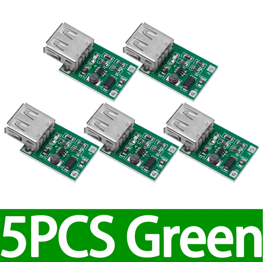 0 9V-5V 5V 600mA DC-DC Step-up Boost Converter Module Ultra-low Zpaxo 5pcs green
