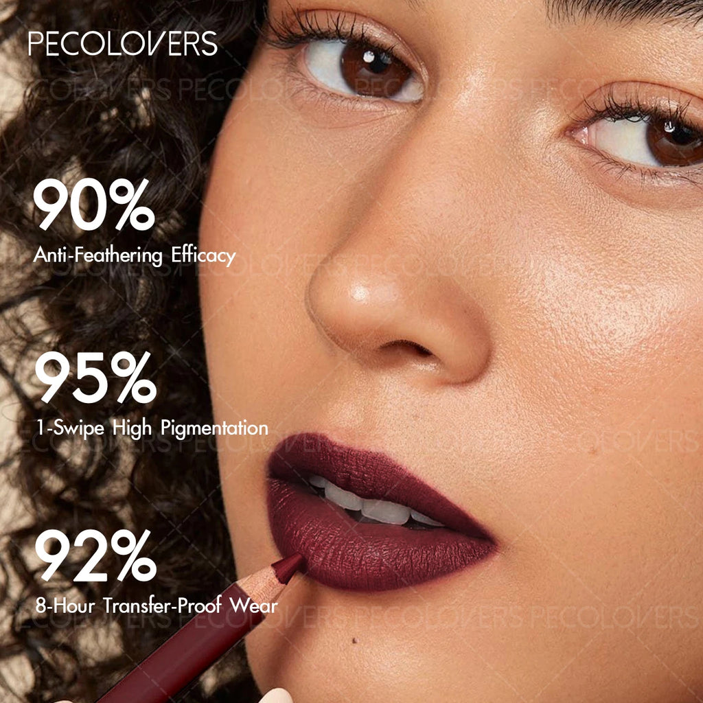 Matte Lip Liner Long-lasting Brown Purple Pink Series Waterproof Zpaxo