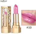 12 Gold Tube Lipstick Matte Pearlescent Glitter Shiny Velvet