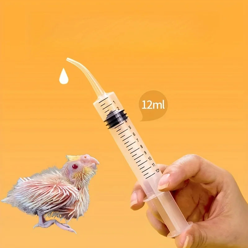 Curved Tip Syringe Pet Feeding Medication Animal Oral Dosing Safety