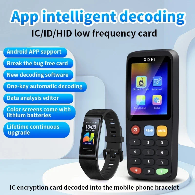 RFID Smart Card Reader X7 Copier Duplicator 13.56MHz 125KHz Label Copy UID EM4305/T5577 Token Badge Clone NFC Tag Key Write Zpaxo