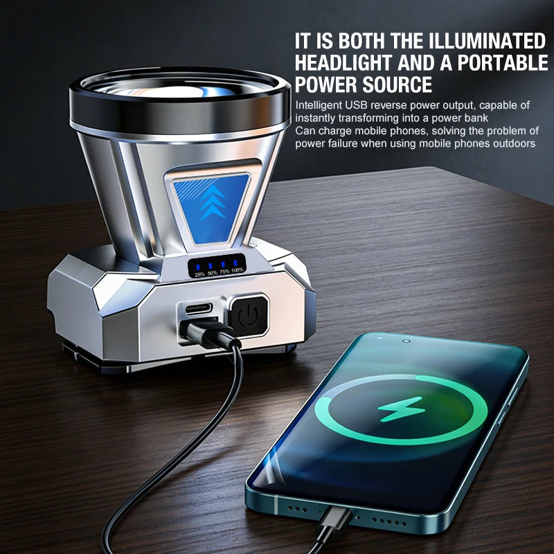 Headlight Strong Light Charging Bright Head Mounted Lighting Ultra