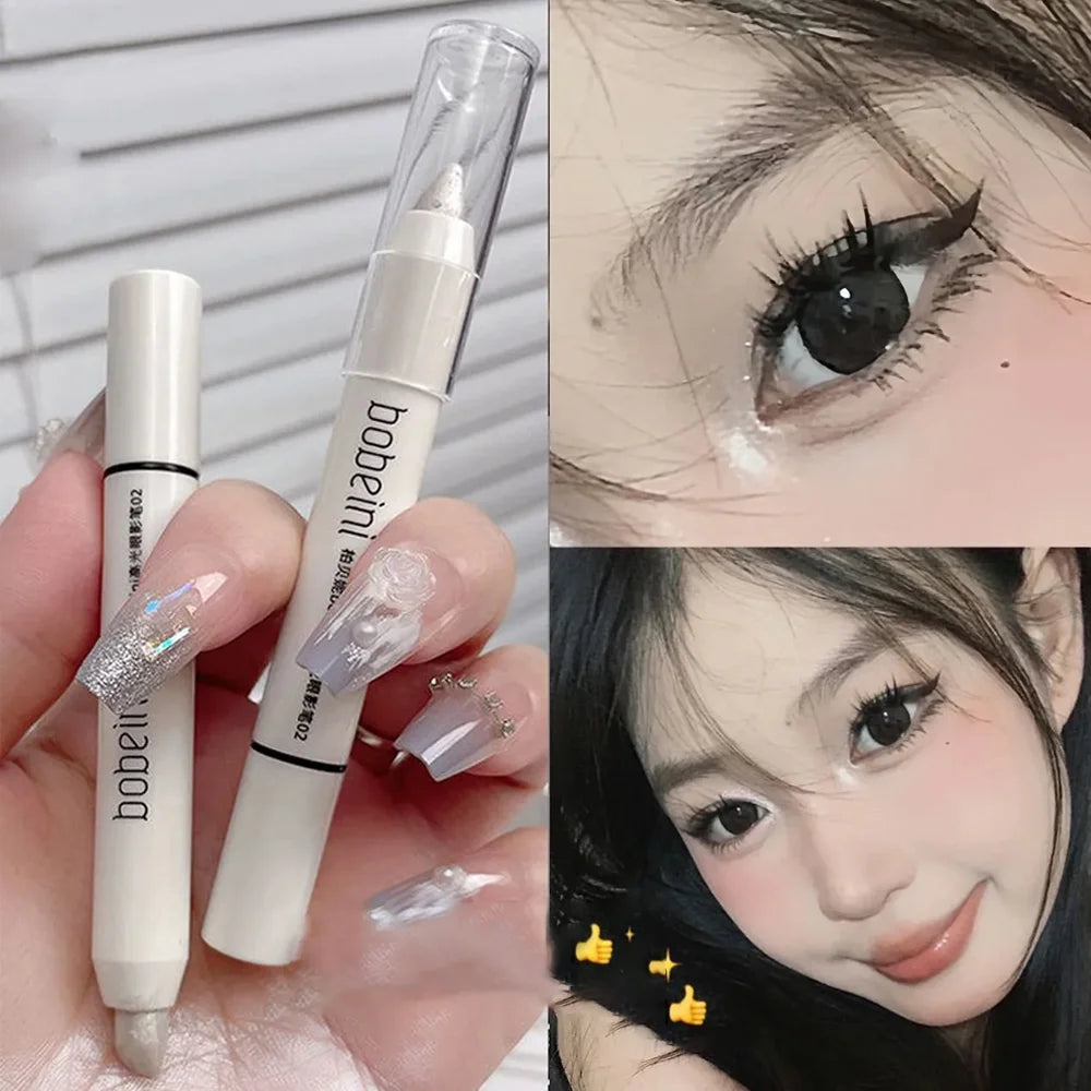 The 3-color highlighter eyeshadow pencil is waterproof and non-smudging, easy to use, matte and brightens the eyeshadow stick Zpaxo