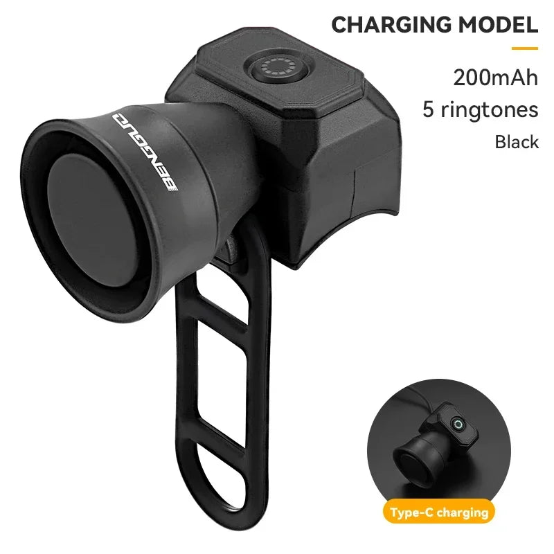 Mountain Bicycle Electronic Horn Bike Charging Waterproof Bell Riding Zpaxo rechargeable