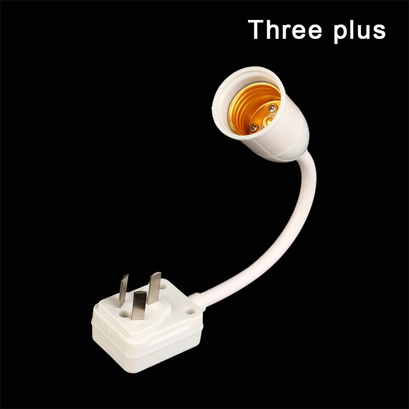 Flexible E27 Bulb Socket Extender Lamp Rotating Base Holder LED Light