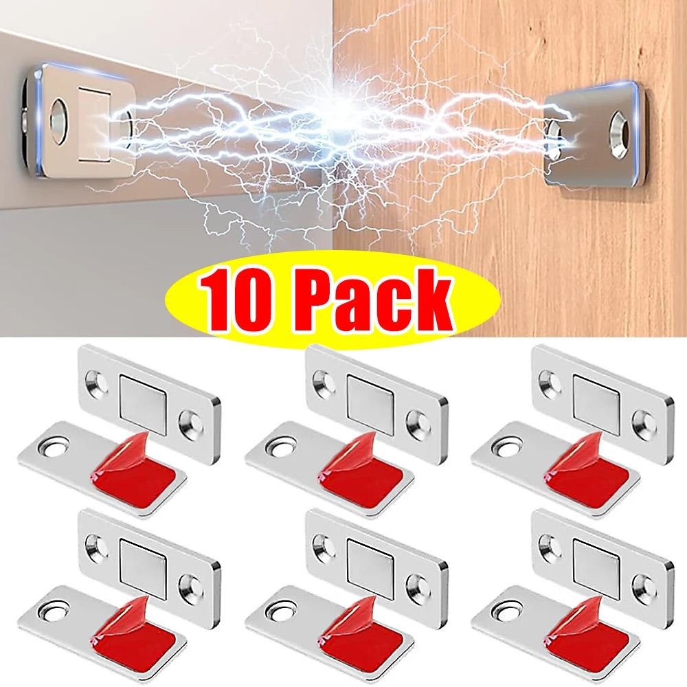 Magnetic Cabinet Catches Ultra Thin Door Strong Magnets Stopper Invisible Adhesive Drawer Magnet Lock for Kitchen Closet Closer Zpaxo