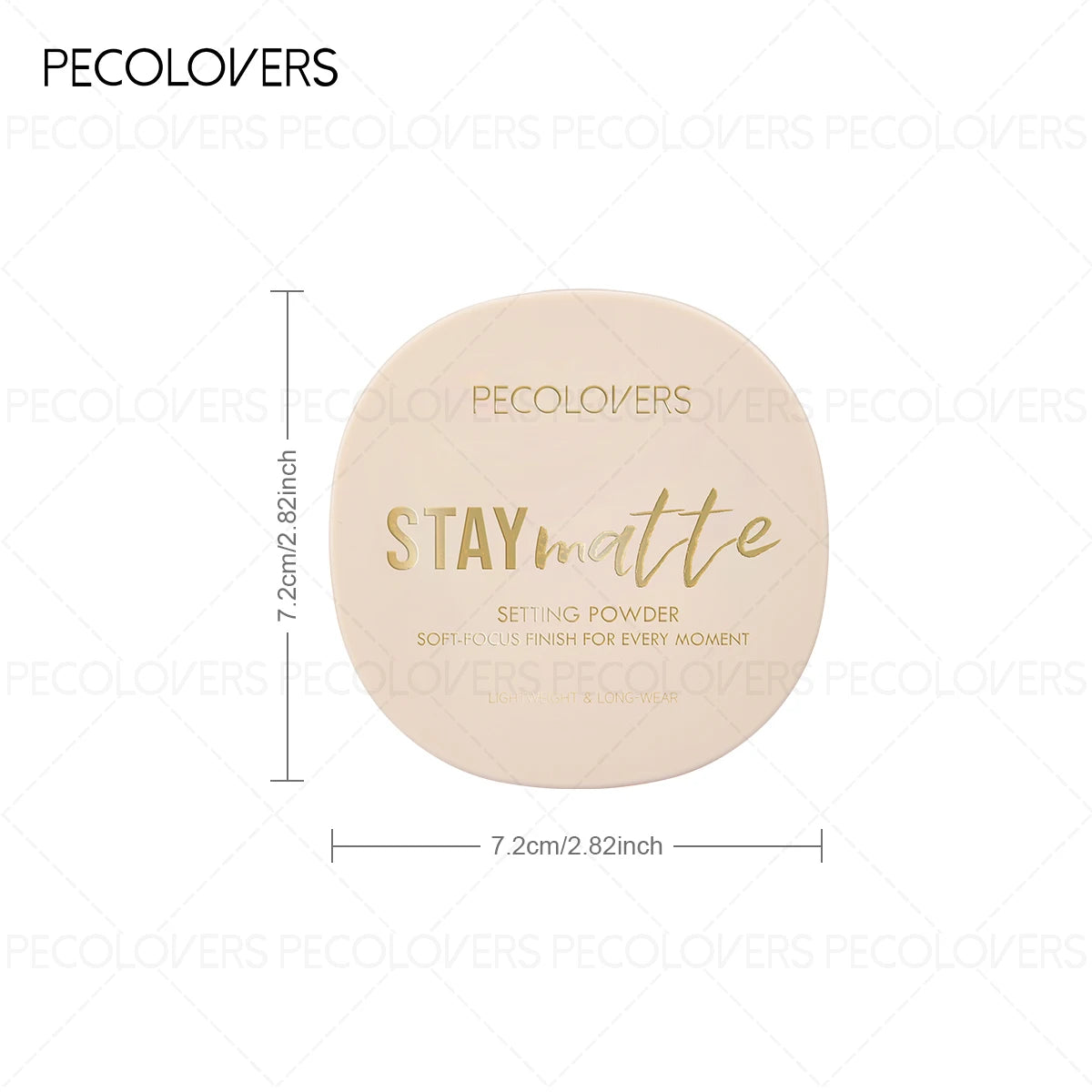 1PC Pressed Powder Foundation, Waterproof, Matte Finish, Full Coverage, Non-Sticky, for All Skin Types, Light to Medium Tone Zpaxo
