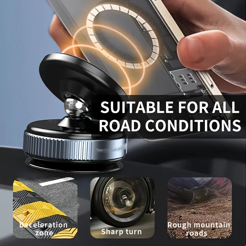Vacuum Magnetic Suction Cup Car Phone Holder 360 Rotation Navigation