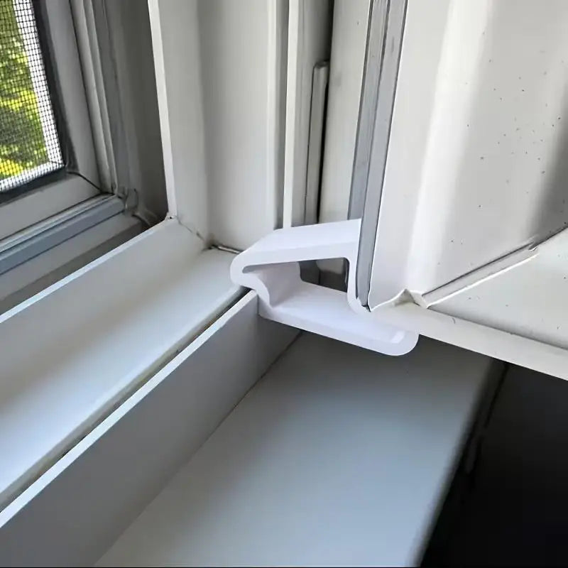 3PCS Window/Door Stopper, Easy-Install Plastic Holder for Home & Office, Prevents Sliding, White Zpaxo Default Title