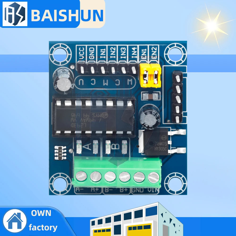 Mini 4-Channel Motor Driver Shield (L293D Module): High-Voltage Current Expansion for Arduino UNO/MEGA 2560 Zpaxo Default Title